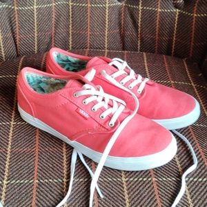 Vans off the wall pink redish shoes womens sz 7